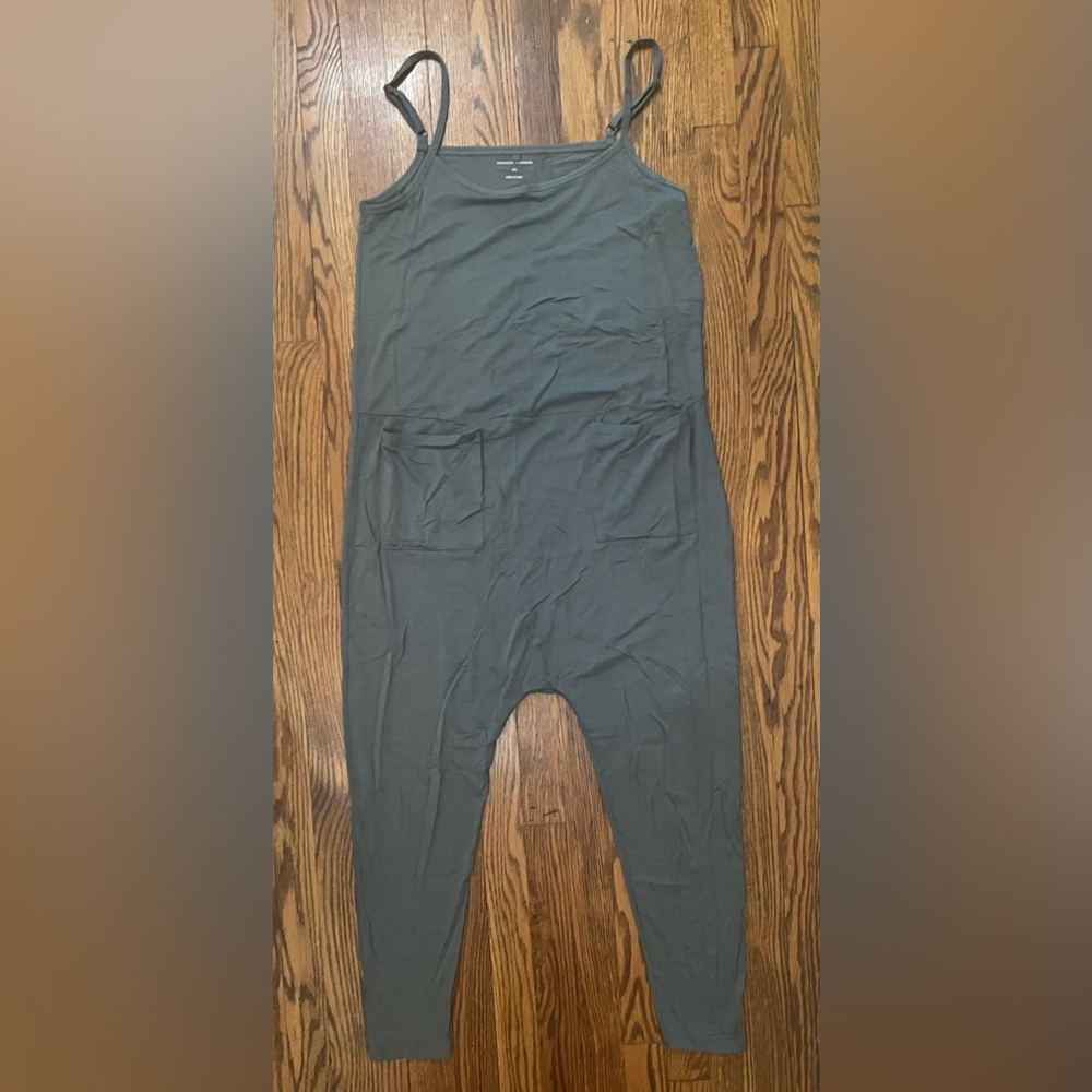 NWOT Universal Standard Jackson Sleeveless Jumpsuit Gray/Green